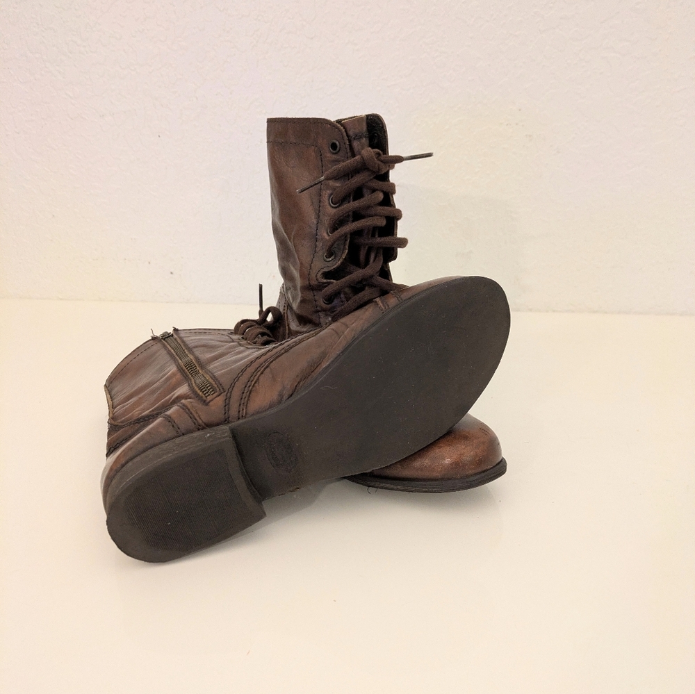 Steve Madden Troopa Brown Cobat Boots - Picture 3 of 4
